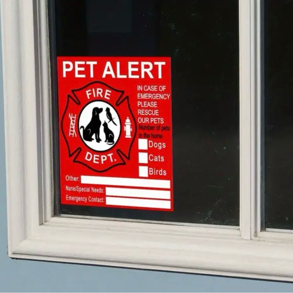 Pet Inside Sticker, 2 Stickers, Fire Rescue Stickers, NEW, Keep Pets Safe